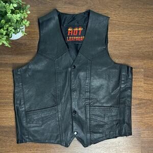 Hot Leathers Women’s Black Leather Motorcycle Vest
